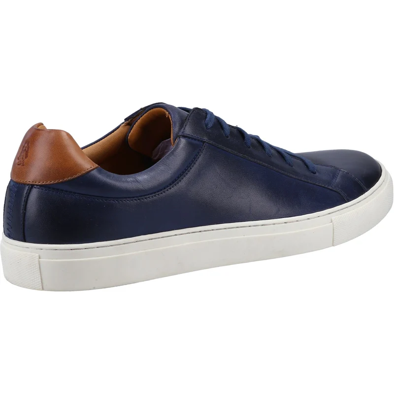 Hush Puppies Herren-Colton-Ledertrainer – Marineblau