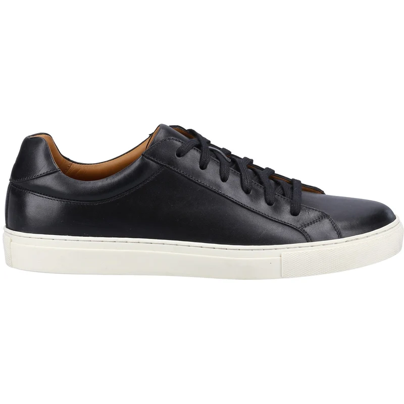 Hush Puppies Herren-Colton-Ledertrainer – Schwarz