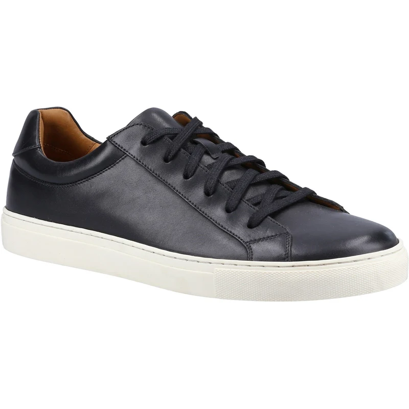 Hush Puppies Herren-Colton-Ledertrainer – Schwarz
