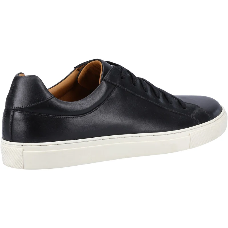 Hush Puppies Herren-Colton-Ledertrainer – Schwarz