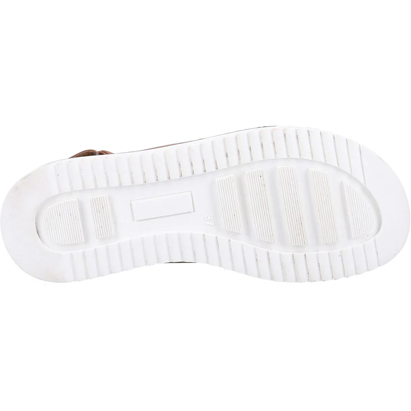 Hush Puppies Damen-Sandalen „Clarissa“ aus überkreuztem Leder – Hellbraun