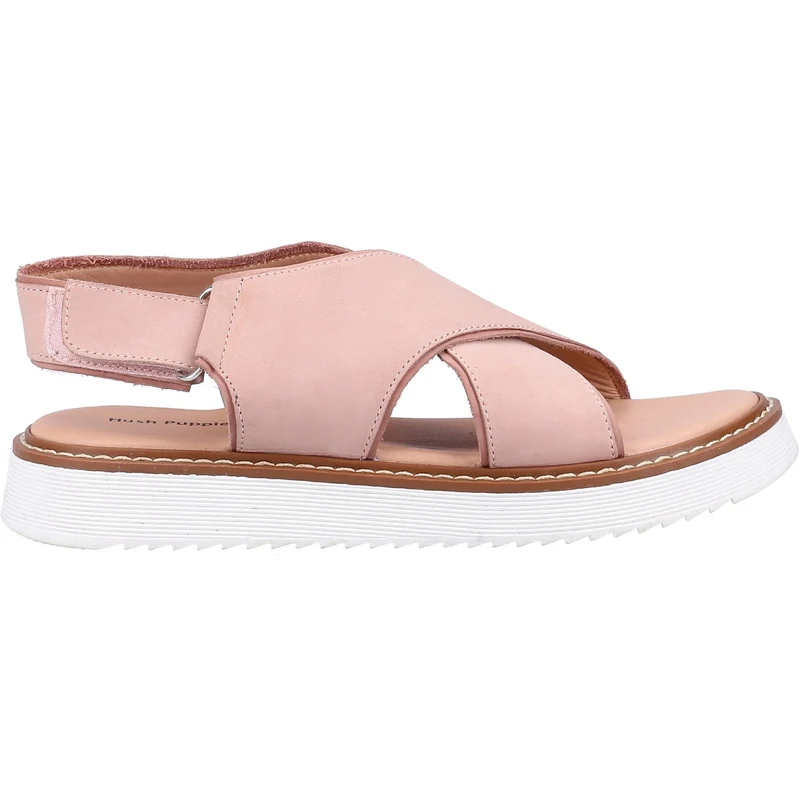 Hush Puppies Damen Clarissa Cross Over Ledersandalen - Hellrosa