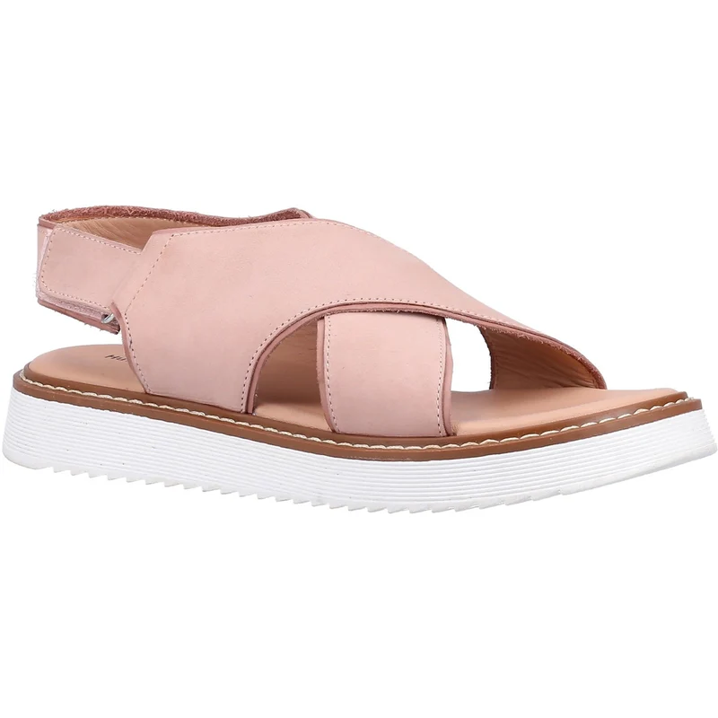 Hush Puppies Damen Clarissa Cross Over Ledersandalen - Hellrosa