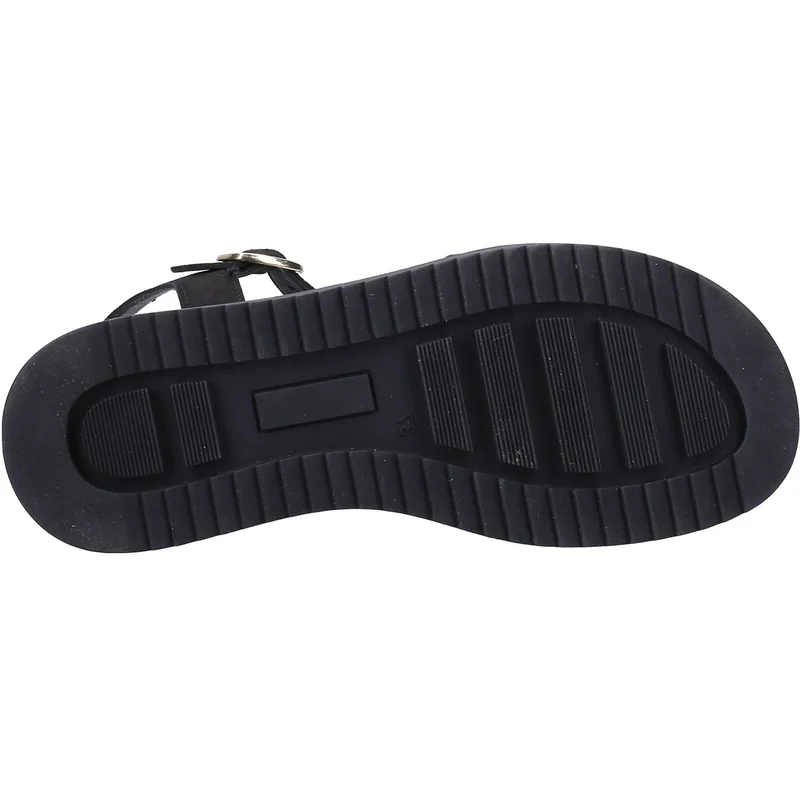 Hush Puppies Damen-Sandale „Cassie“ aus Leder – Schwarz