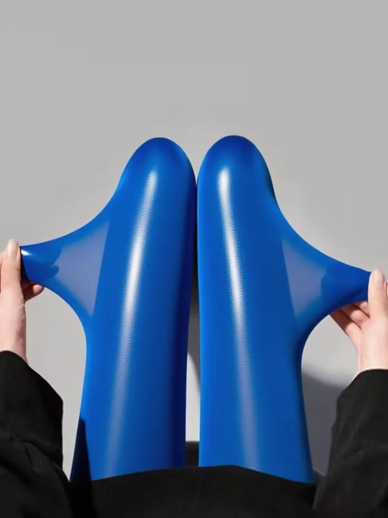 Bekah – Hochglänzende Stretch Strumpfhose Mit Fußteil