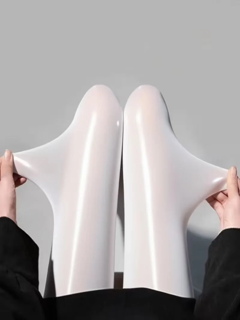 Bekah – Hochglänzende Stretch Strumpfhose Mit Fußteil