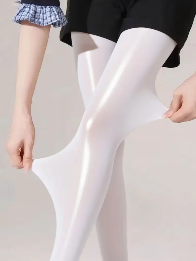 Bekah – Hochglänzende Stretch Strumpfhose Mit Fußteil