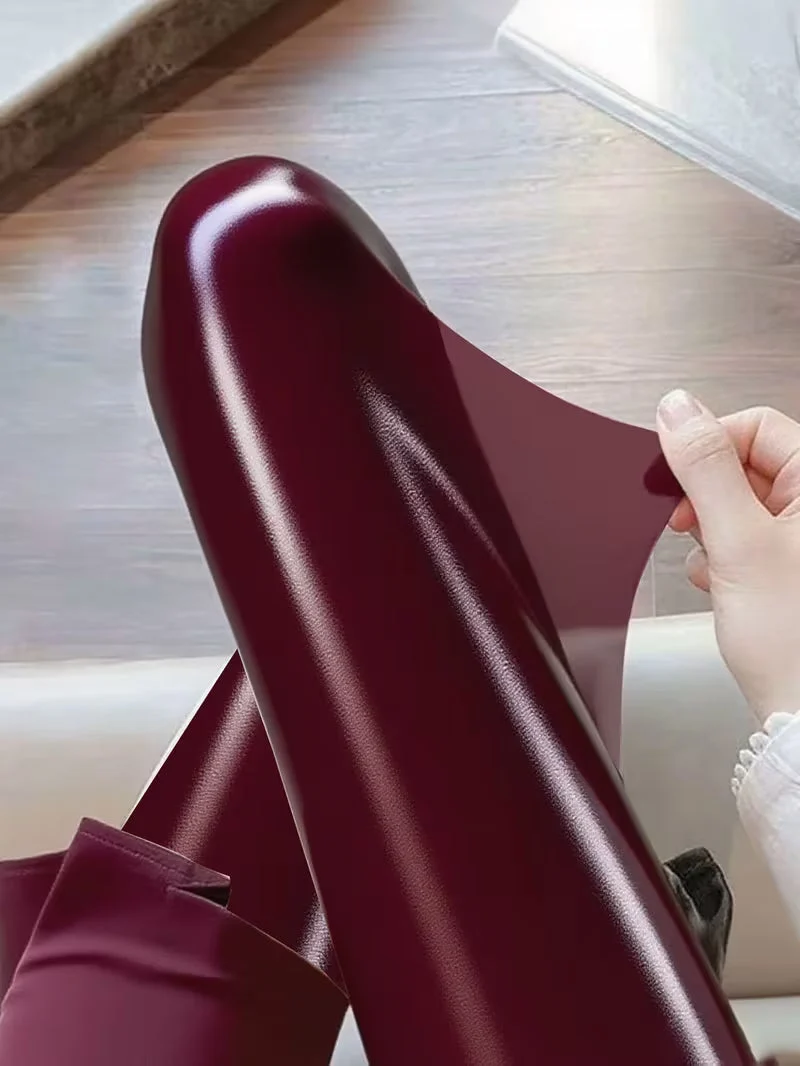 Bekah – Hochglänzende Stretch Strumpfhose Mit Fußteil