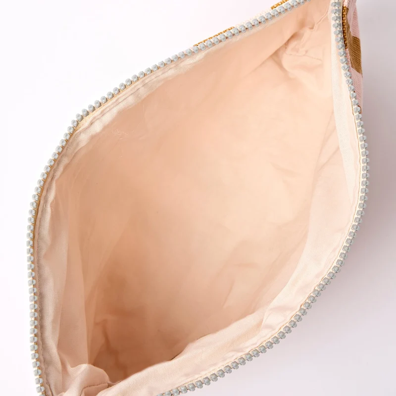 ROKA Maida Vale Kleine Baumwolltasche | Roségoldener Streifen