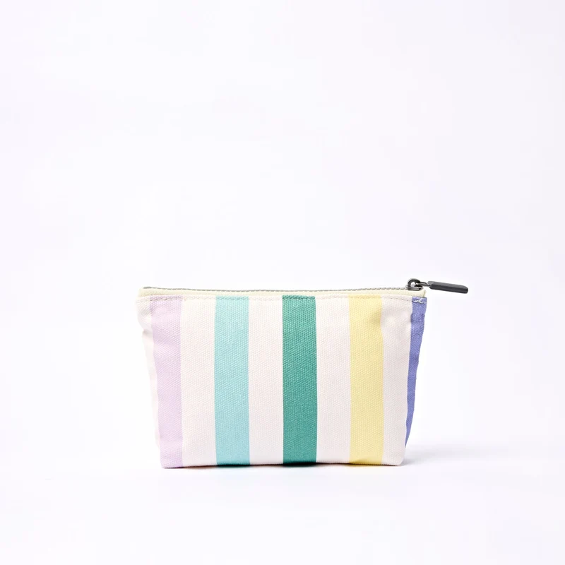 ROKA Maida Vale Kleine Baumwolltasche | Pastellfarbene Streifen