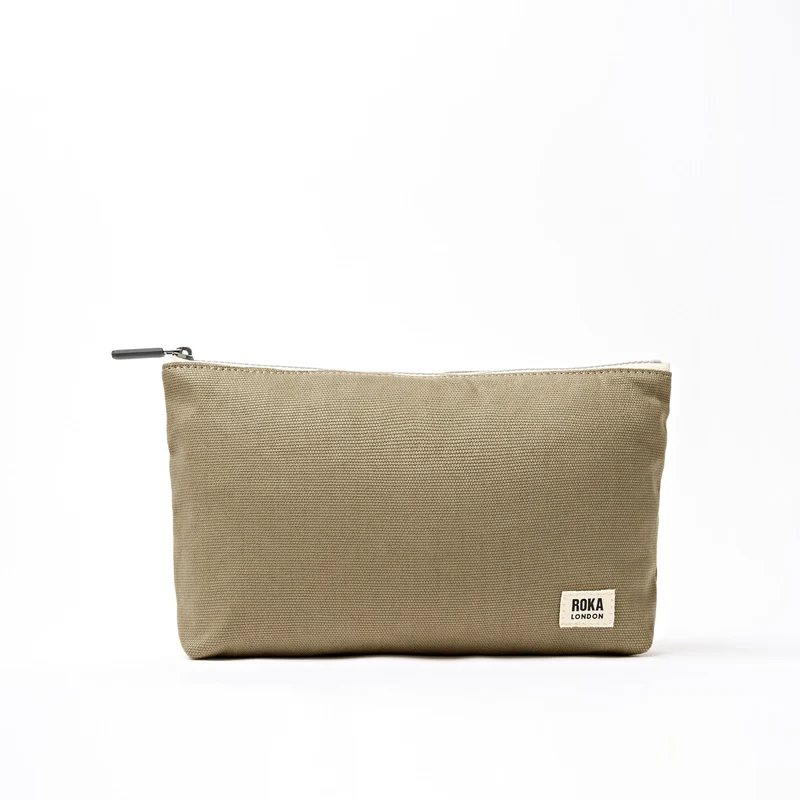 ROKA Maida Vale Baumwoll-Canvas-Beutel, mittelgroß | Taupe