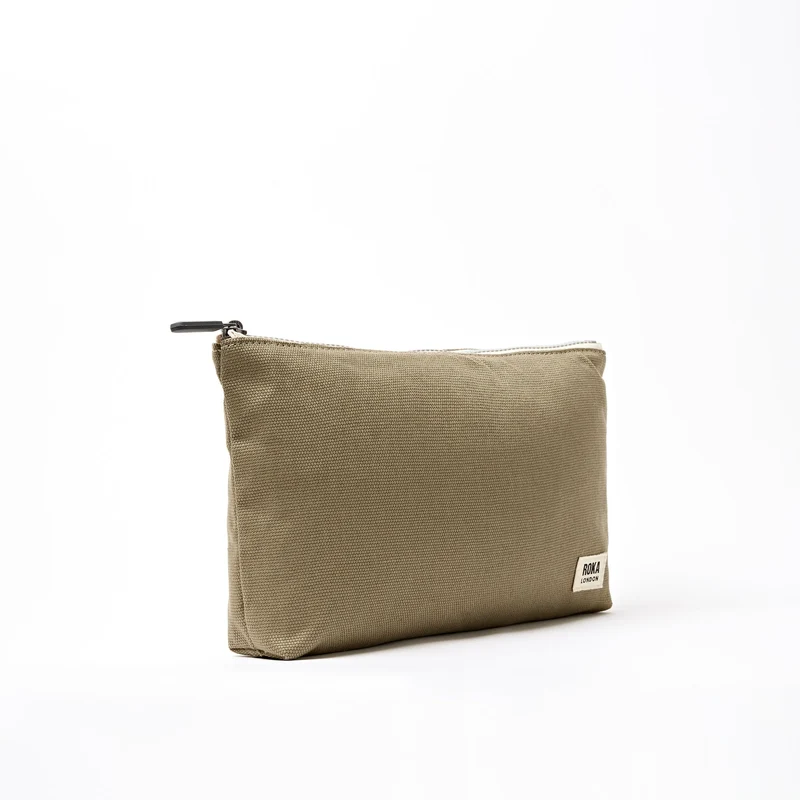 ROKA Maida Vale Baumwoll-Canvas-Beutel, mittelgroß | Taupe