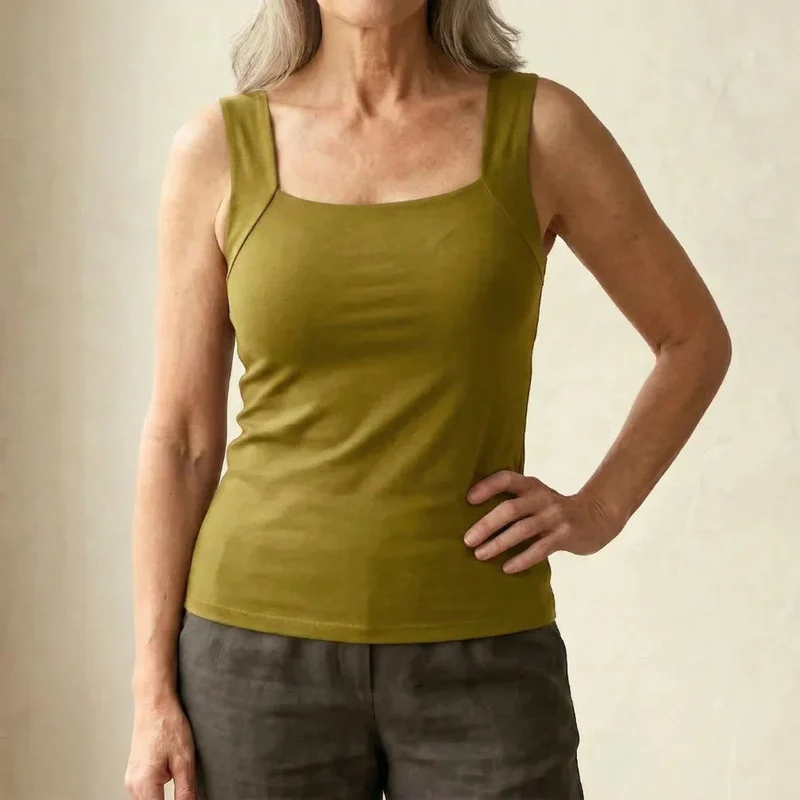 Neda - Ärmelloses Tanktop Mit Quadratischem Ausschnitt