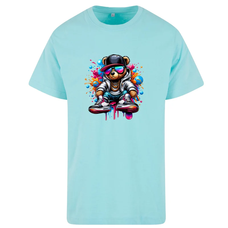 Teddy Bear Streetwear T-Shirt – Urban Shirt mit coolem Bear-Print