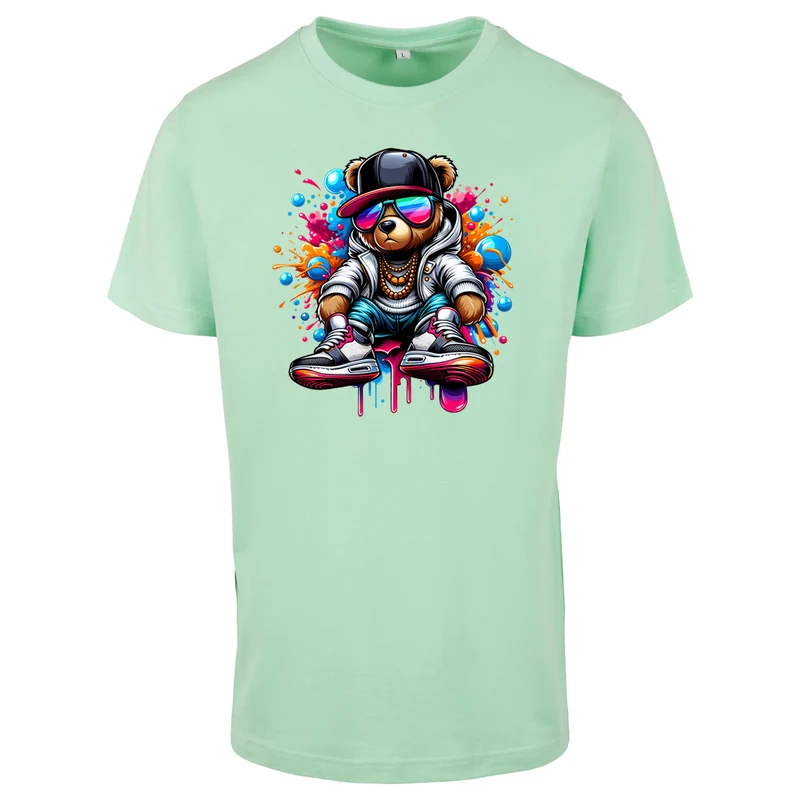 Teddy Bear Streetwear T-Shirt – Urban Shirt mit coolem Bear-Print