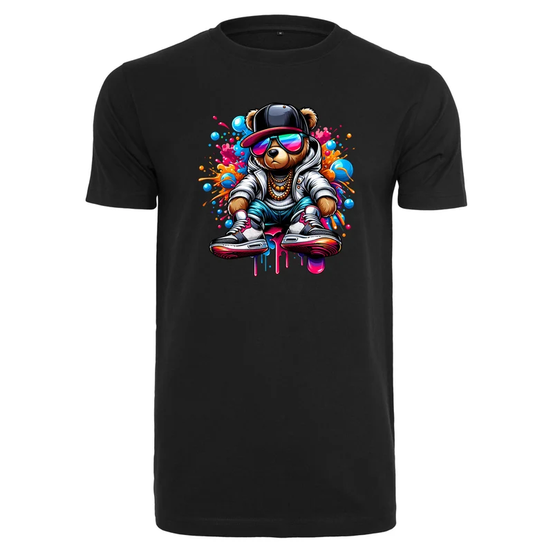 Teddy Bear Streetwear T-Shirt – Urban Shirt mit coolem Bear-Print