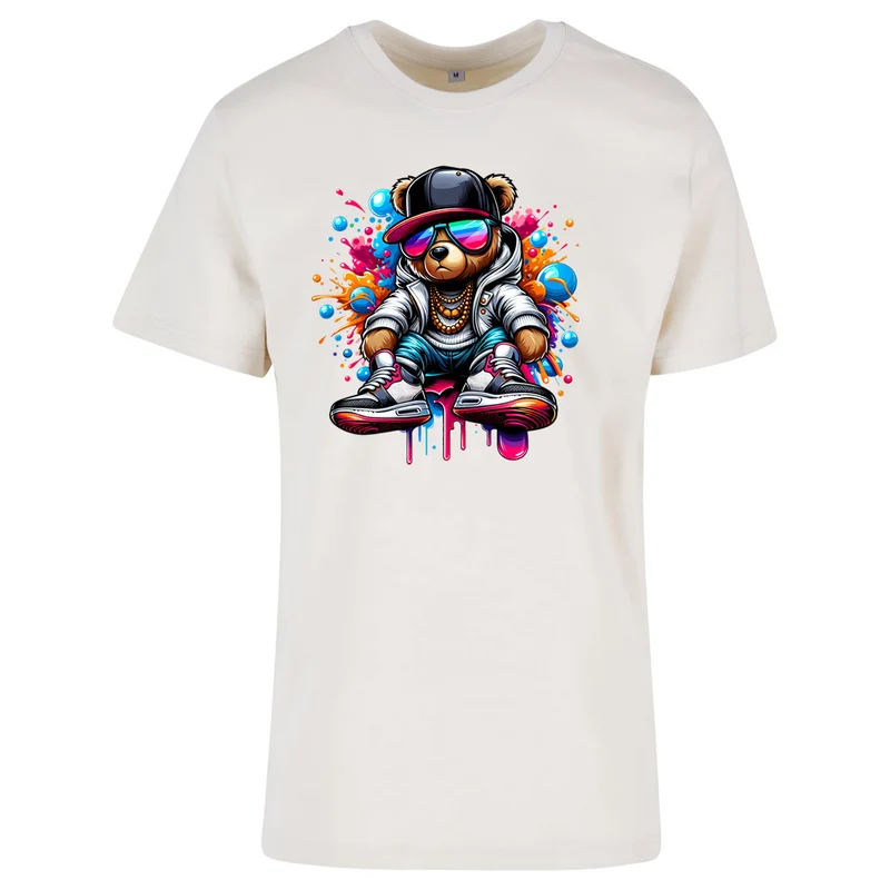 Teddy Bear Streetwear T-Shirt – Urban Shirt mit coolem Bear-Print