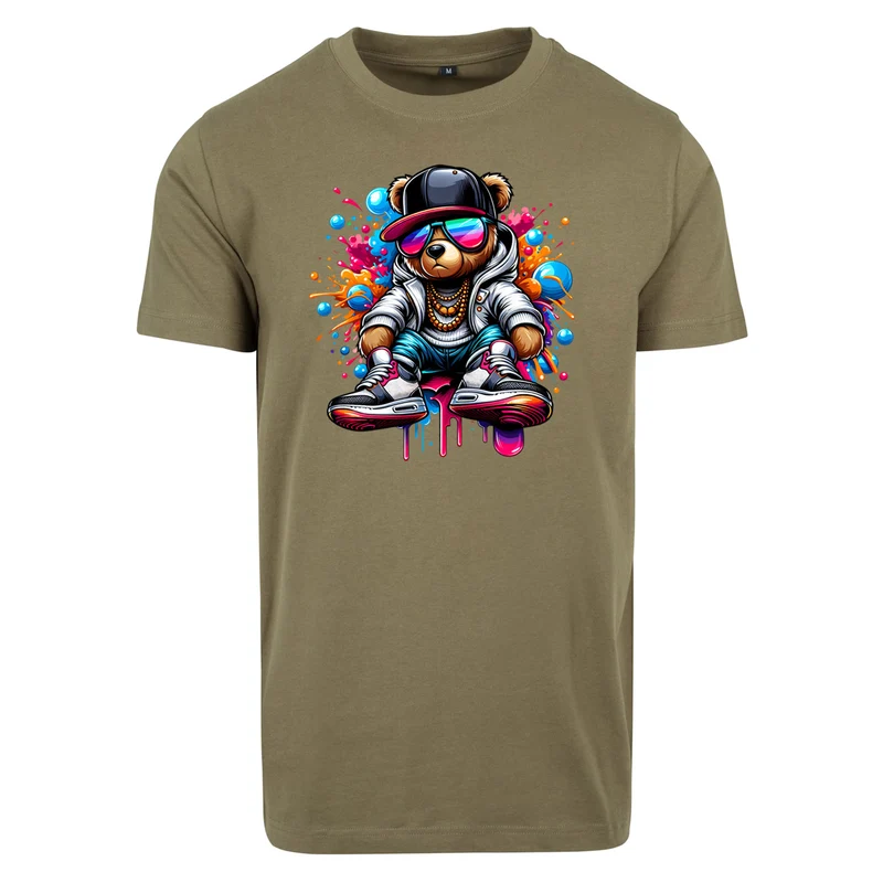 Teddy Bear Streetwear T-Shirt – Urban Shirt mit coolem Bear-Print