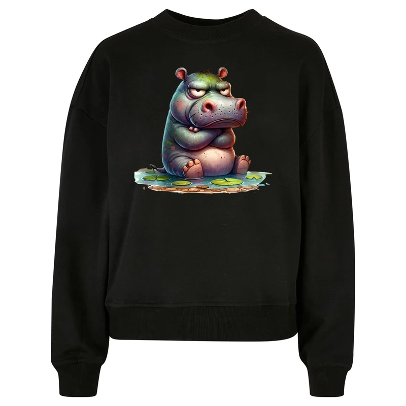 Ladies Oversized Sweatshirt - Nilpferd
