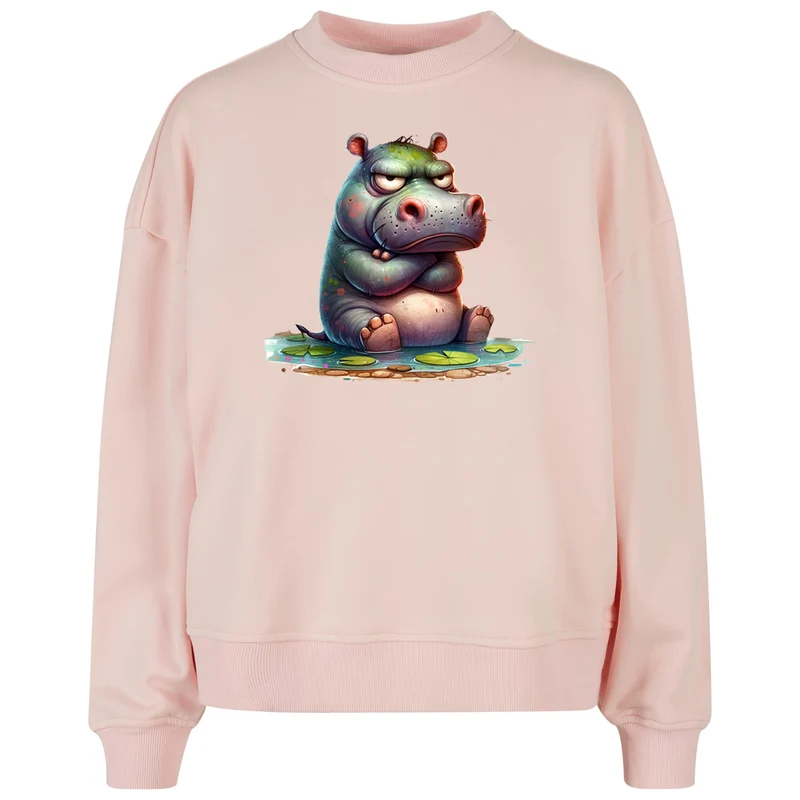 Ladies Oversized Sweatshirt - Nilpferd
