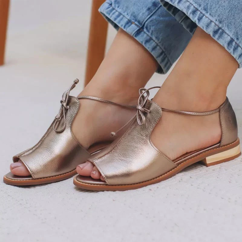 Helgard – Flache Sandalen Zum Schnüren