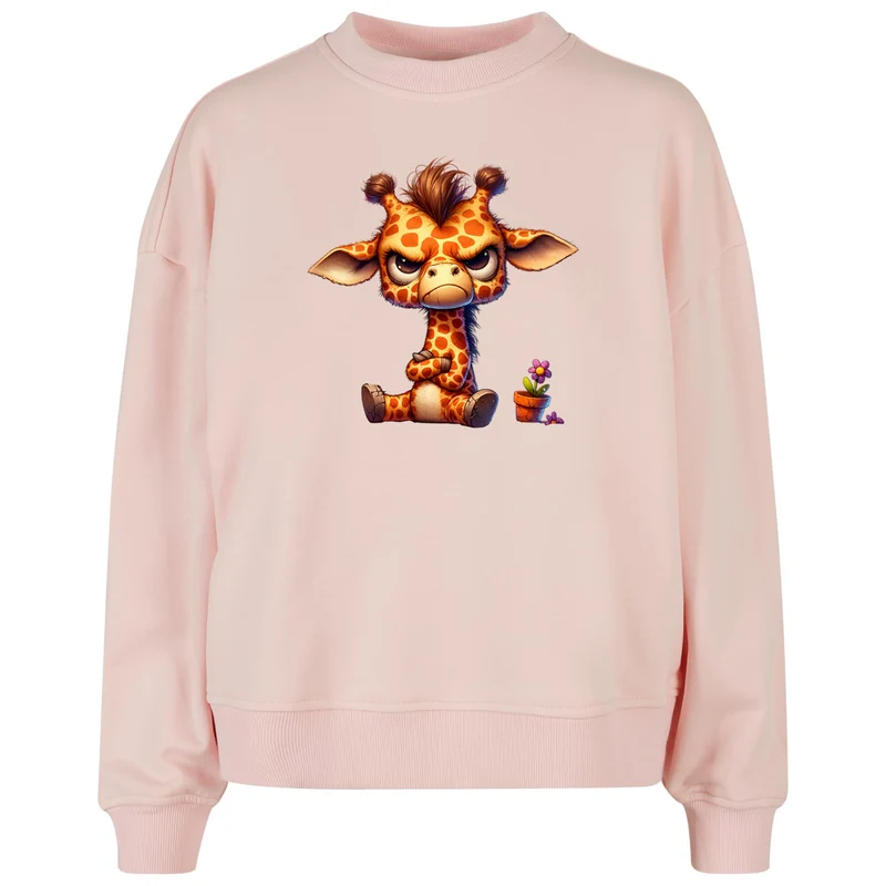 Ladies Oversized Sweatshirt - Giraffe