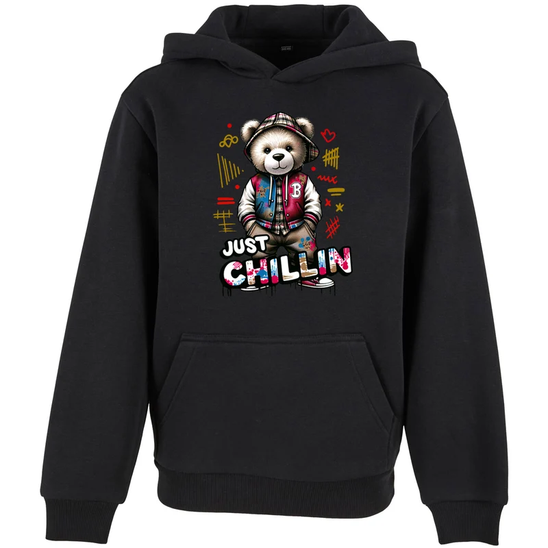 Kids Hoodie - Bear Just Chillin