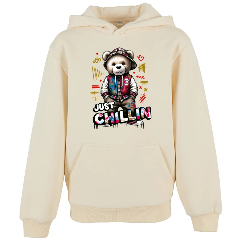 Kids Hoodie - Bear Just Chillin