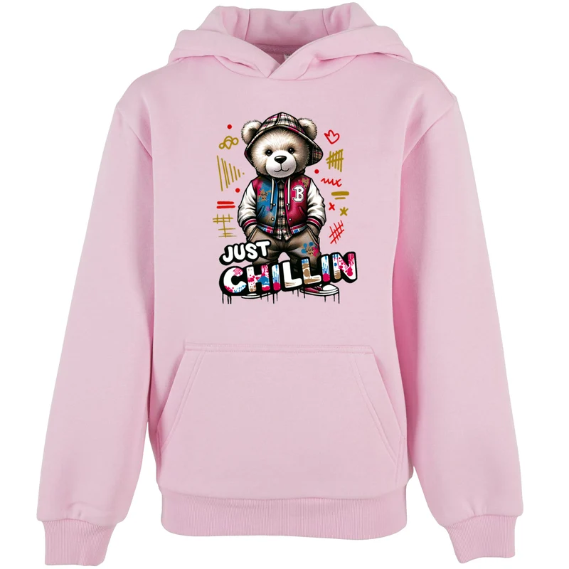 Kids Hoodie - Bear Just Chillin