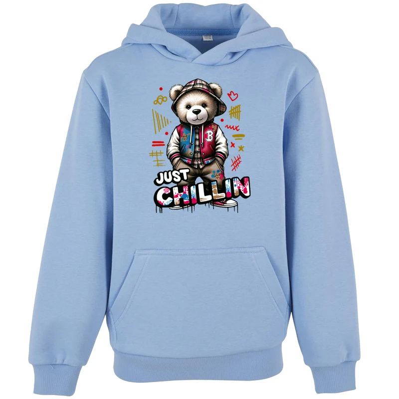 Kids Hoodie - Bear Just Chillin