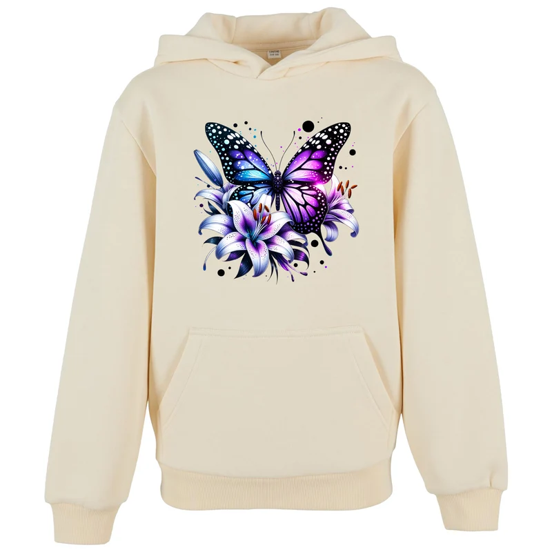 Kids Hoodie - Purple Butterfly