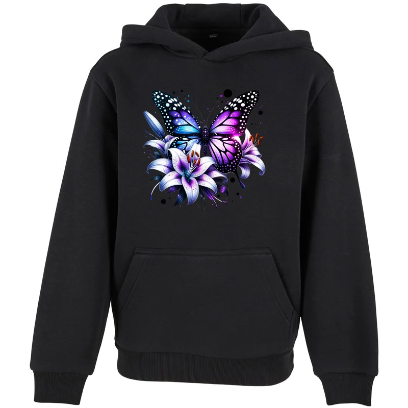 Kids Hoodie - Purple Butterfly