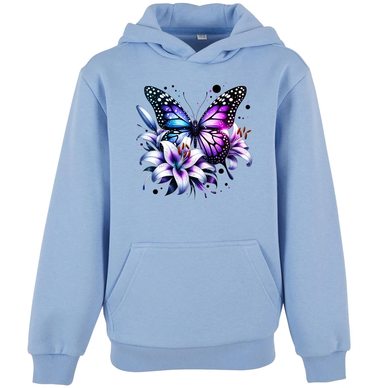 Kids Hoodie - Purple Butterfly