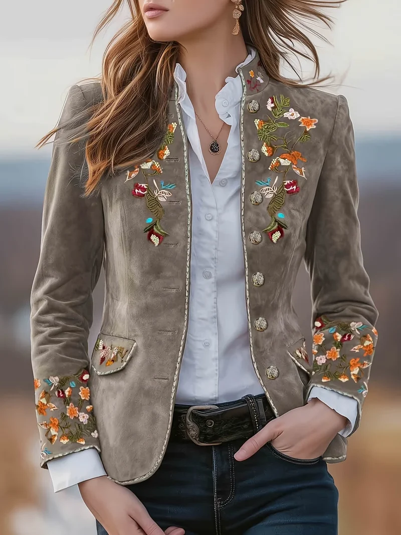 Anisaa – Elegante Jacke Mit Stehkragen