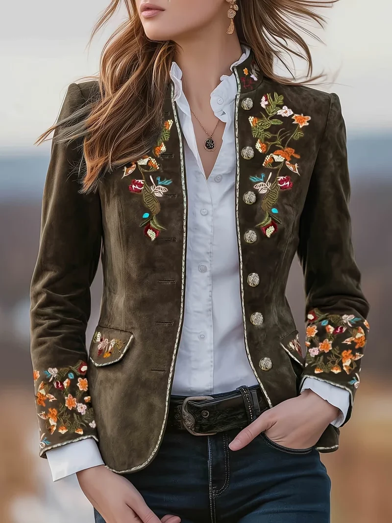 Anisaa – Elegante Jacke Mit Stehkragen
