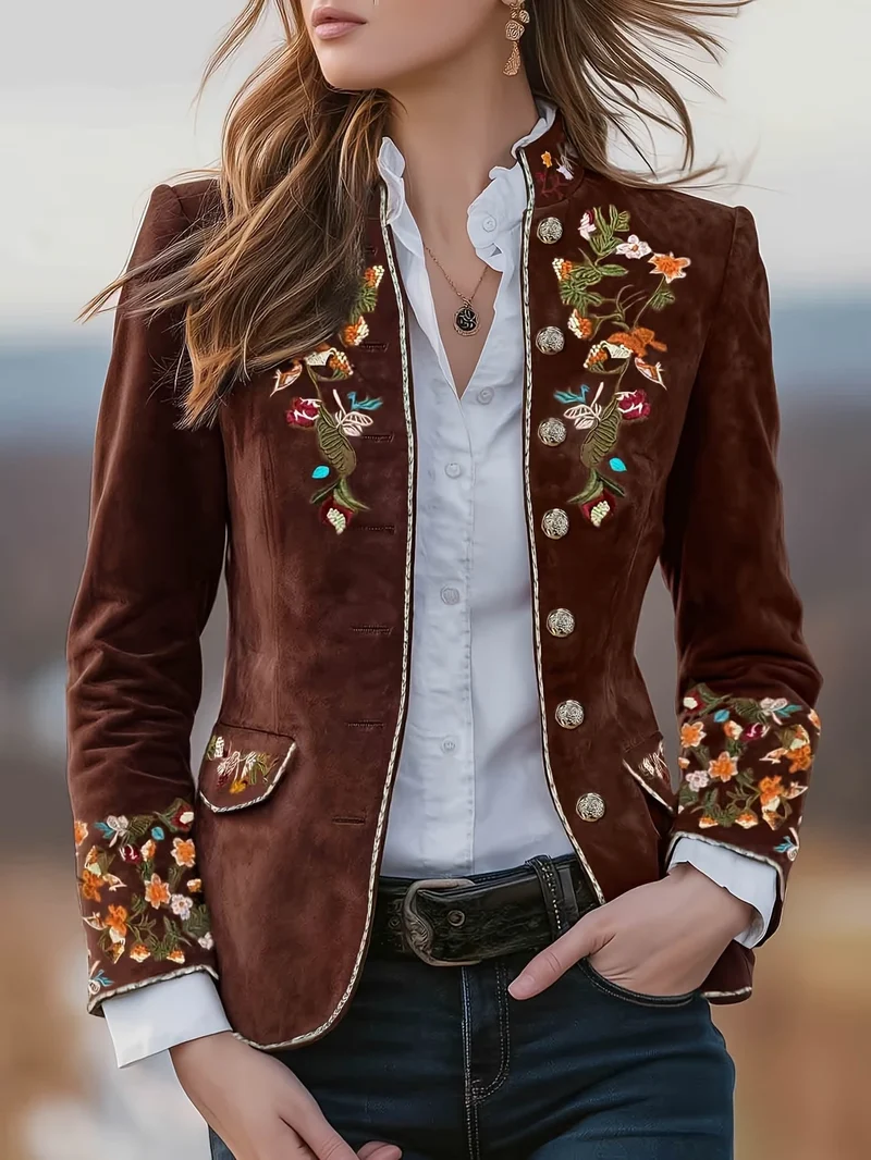 Anisaa – Elegante Jacke Mit Stehkragen