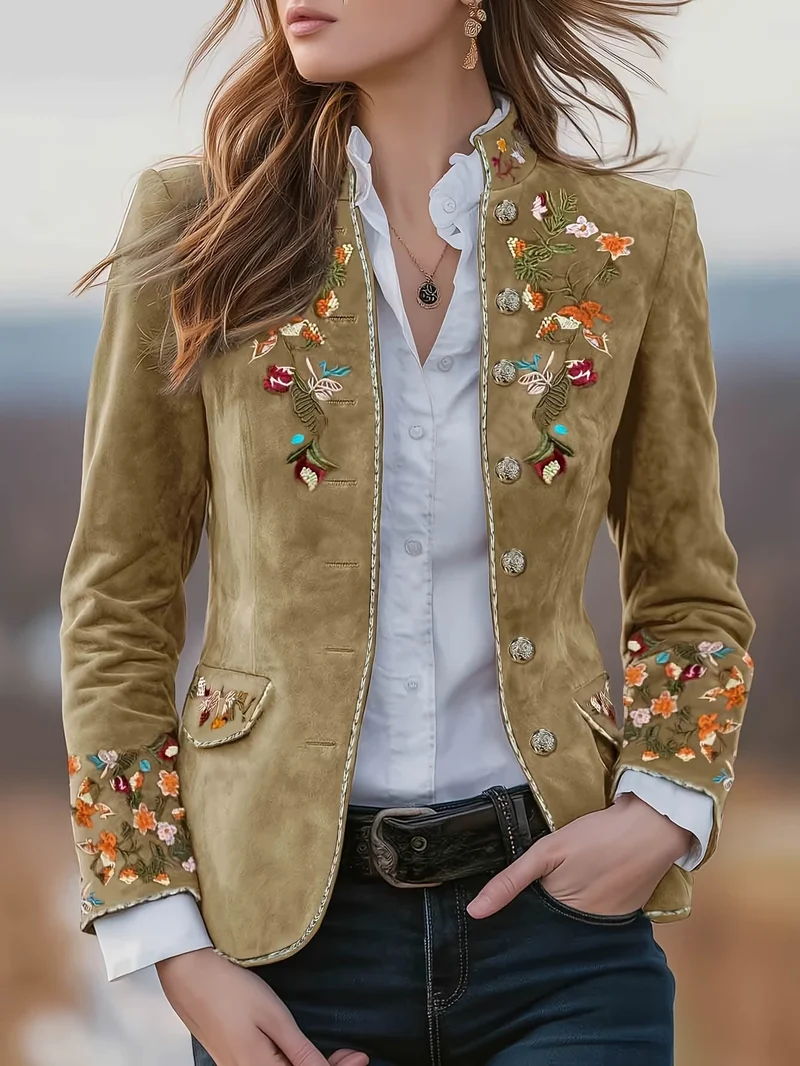 Anisaa – Elegante Jacke Mit Stehkragen