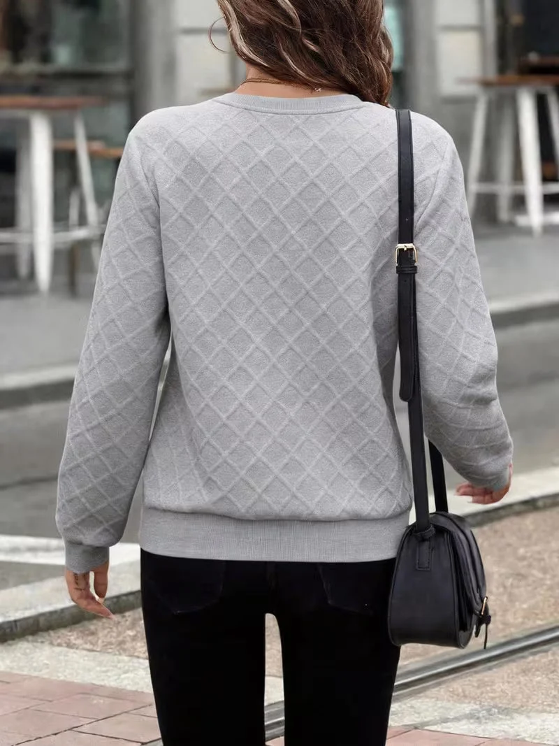 Juliet – Langärmliges Sweatshirt mit Strukturiertem Reißverschluss am Kragen