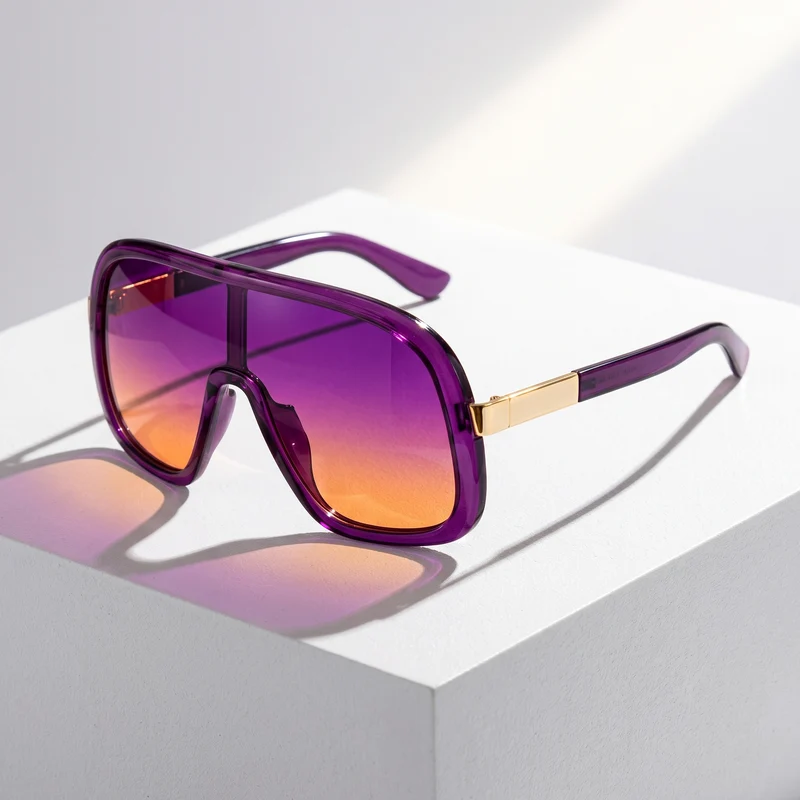LumaVex - Sonnenbrille Im Shield Stil Mit Breit Getönten Gläsern