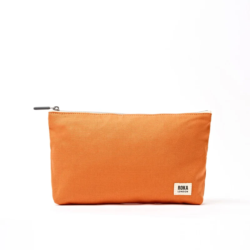 ROKA Maida Vale Baumwoll-Canvas-Beutel, mittelgroß | Gebranntes Orange