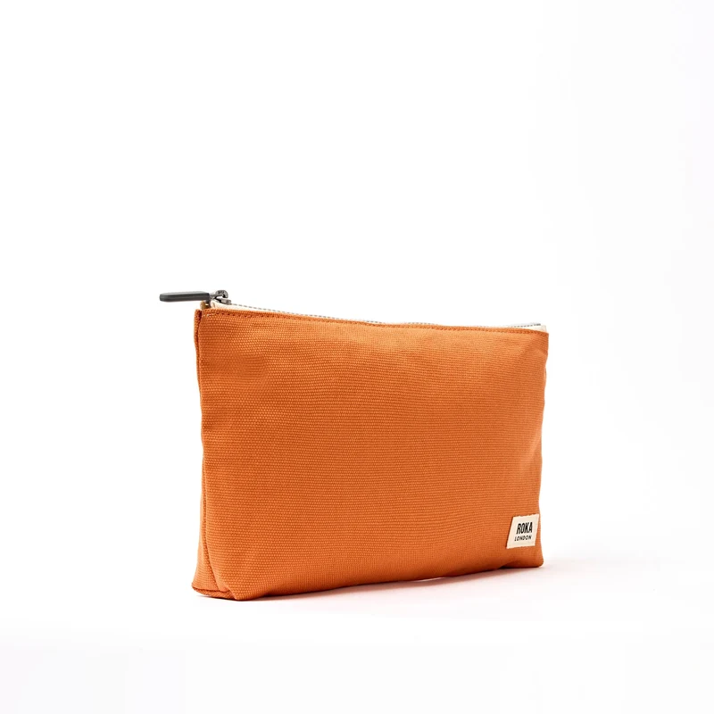 ROKA Maida Vale Baumwoll-Canvas-Beutel, mittelgroß | Gebranntes Orange