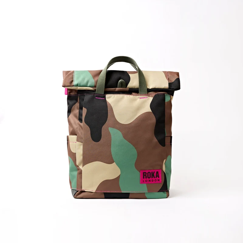 ROKA Camden J Vintage Camo Medium Rucksack aus recyceltem Nylon