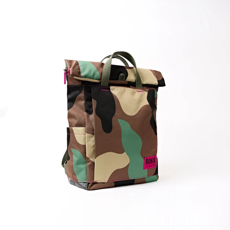 ROKA Camden J Vintage Camo Medium Rucksack aus recyceltem Nylon