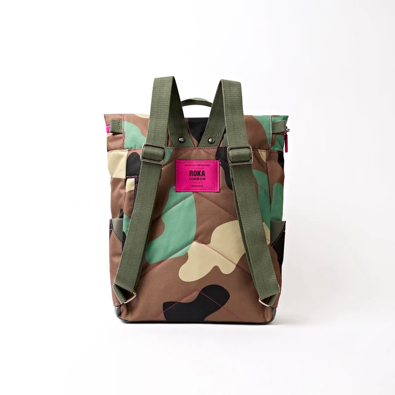 ROKA Camden J Vintage Camo Medium Rucksack aus recyceltem Nylon