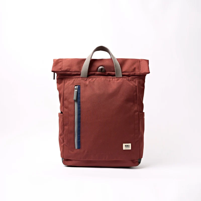 ROKA Camden J Henna Stripe Medium Rucksack aus recyceltem Nylon