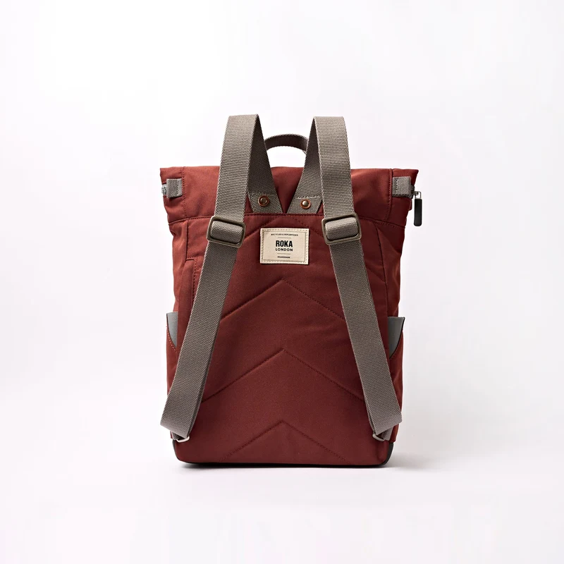 ROKA Camden J Henna Stripe Medium Rucksack aus recyceltem Nylon