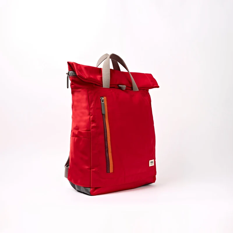 ROKA Camden J Cranberry Stripe Medium Rucksack aus recyceltem Nylon