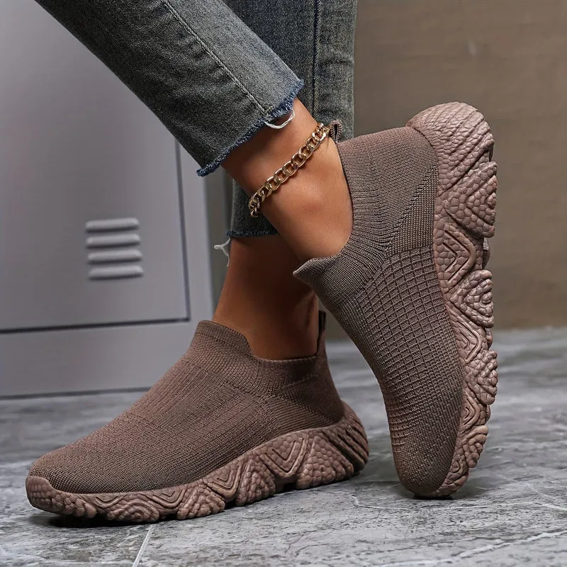 Elisha – Gestrickte Schuhe Mit Klobiger Sohle