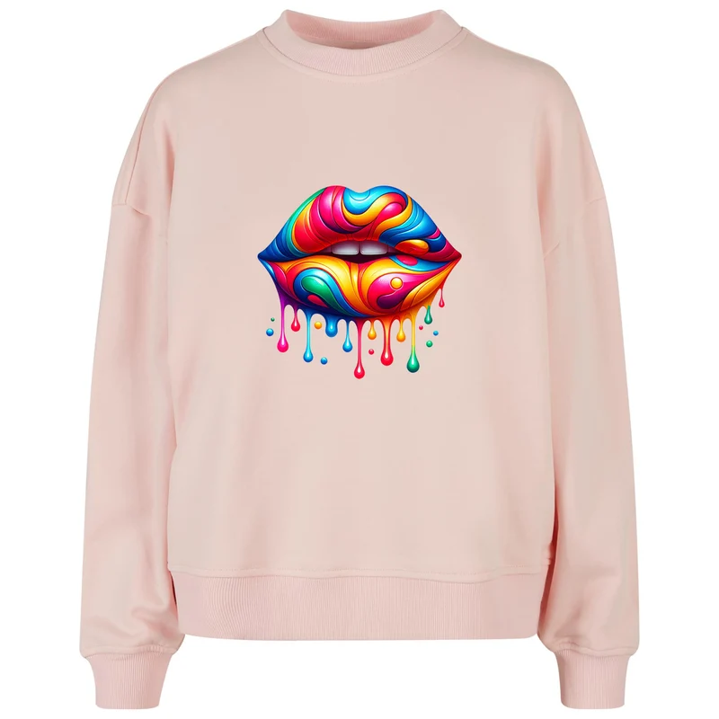 Ladies Oversized Sweatshirt - Lips