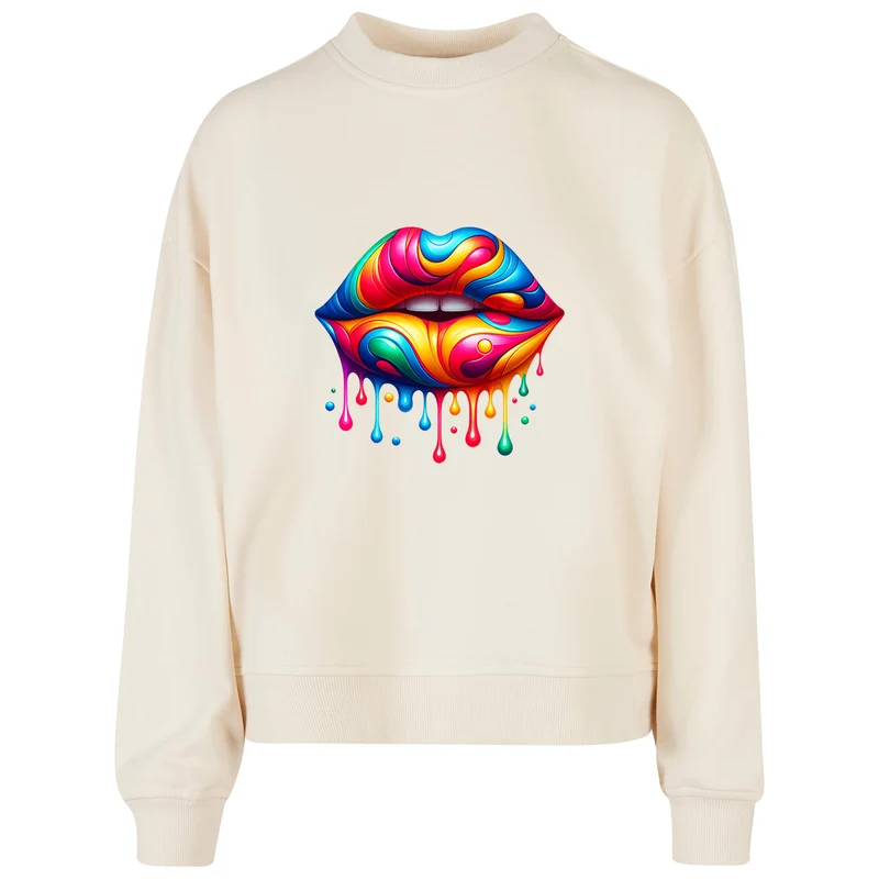 Ladies Oversized Sweatshirt - Lips